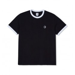 T-SHIRT POLAR RIOS RINGER - BLACK WHITE