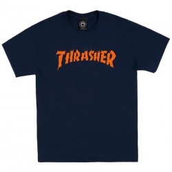 T-SHIRT THRASHER BURN IT DOWN - NAVY BLUE