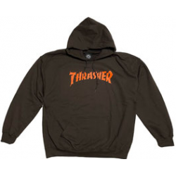 SWEAT THRASHER BURN IT DOWN HOOD - DARK CHOCOLATE 