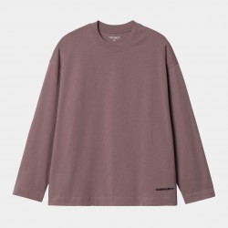 T-SHIRT CARHARTT WIP LINK SCRIPT LS - LUPINUS BLACK