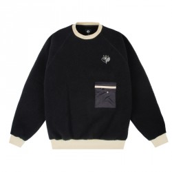 SWEAT MAGENTA MESNER SHERPA HIGH NECK - BLACK
