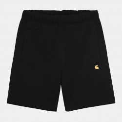 SHORT CARHARTT WIP CHASE SWEAT SHORT - BLACK GOLD