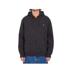 SWEAT VOLCOM SINGLE STONE ZIP FLEECE - HEATHER BLACK 