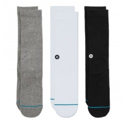 CHAUSSETTES STANCE ICON (PACK DE 3) - MULTI