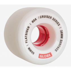 ROUES GLOBE FLATSIDER 60MM - WHITE RED