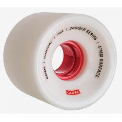 ROUES GLOBE CONICAL CRUISER WHEEL WHITE RED - 62MM