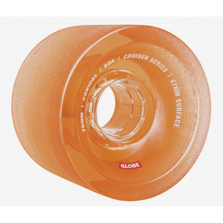 ROUES GLOBE CONICAL CRUISER WHEEL CLEAR AMBER - 70MM