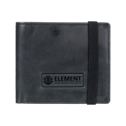 PORTEFEUILLE ELEMENT STRAPPER LEATHER - BLACK