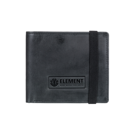 PORTEFEUILLE ELEMENT STRAPPER LEATHER - BLACK