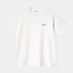 T-SHIRT CARHARTT WIP SCRIPT EMBROIDERY - WHITE BLACK