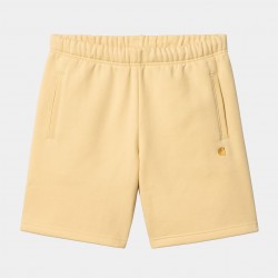 SHORT CARHARTT WIP CHASE SWEAT - CITRON GOLD