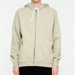 SWEAT SANTA CRUZ SHADOWLESS DOT ZIP HOOD - NICKEL 