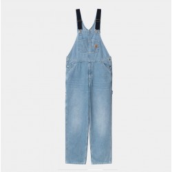 SALOPETTE CARHARTT WIP OVERALL BIB - LIGHT TRUE WASHED