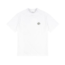 T-SHIRT MAGENTA FINGERPRINT PLANT - WHITE