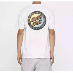T-SHIRT SANTA CRUZ LOUD RINGED DOT - WHITE ACID WASH