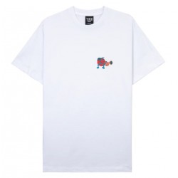 T-SHIRT TIRED SKATEBOARDS MUSIC SS - BLANC