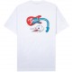 T-SHIRT TIRED SKATEBOARDS MUSIC SS - BLANC