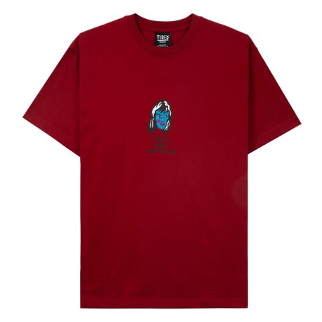 T-SHIRT TIRED SKATEBOARDS GHOST SS - CARDINAL 