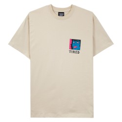 T-SHIRT TIRED SKATEBOARDS THUMB DOWN SS - BEIGE