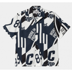 CHEMISE CARHARTT WIP MARINA SHIRT - MARINA PRINT ATOM BLUE 