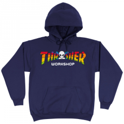 SWEAT THRASHER X AWS SPECTRUM HOOD - NAVY 