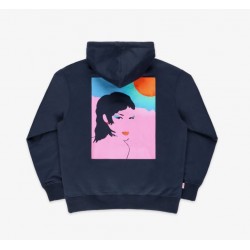 SWEAT ELEMENT X BISOUS AU SOLEIL HOODIE - NAVY