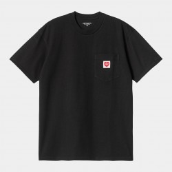 T-SHIRT CARHARTT WIP POCKET HEART - BLACK
