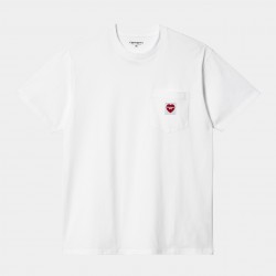 T-SHIRT CARHARTT WIP POCKET HEART - WHITE