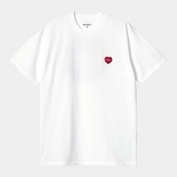 T-SHIRT CARHARTT WIP DOUBLE HEART - WHITE