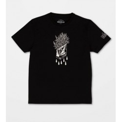 T-SHIRT KID VOLCOM VADERETRO FA - BLACK