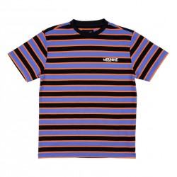 T-SHIRT WELCOME COOPER STRIPE CREW - BAJA BLUE