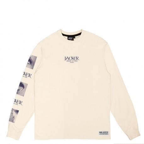 T-SHIRT JACKER HOUSE OF SINS LS - BEIGE