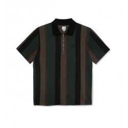POLO POLAR JACQUES SHIRT - BLACK SALMON