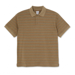 POLO POLAR STRIPE POLO - CAMEL