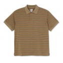 POLO POLAR STRIPE POLO - CAMEL