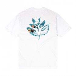 T-SHIRT MAGENTA DEEP PLANT - WHITE