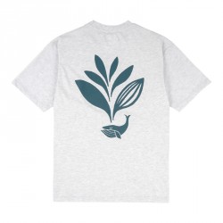 T-SHIRT MAGENTA WHALE PLANT - ASH