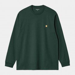 T-SHIRT CARHARTT WIP CHASE LS - DISCOVERY GREEN