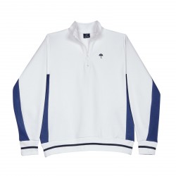 SWEAT QUARTER ZIP HELAS CAPS BREEZE - WHITE 