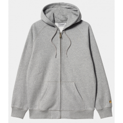 SWEAT CARHARTT WIP HOODED CHASE ZIP JACKET - GREY HEATHER