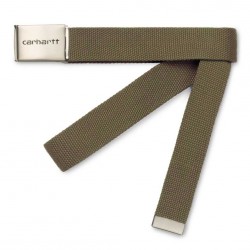 CEINTURE CARHARTT WIP CLIP BELT CHROME - HIGHLAND