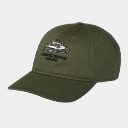 CASQUETTE CARHARTT WIP UNDERGROUND SOUND CAP - DOLLAR GREEN