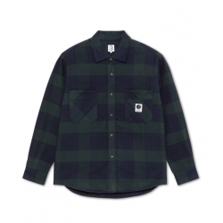 CHEMISE POLAR MIKE LS SHIRT FLANNEL - NAVY TEAL