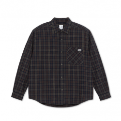 CHEMISE POLAR MITCHELL LS SHIRT FLANNEL - NAVY BROWN