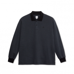 POLO POLAR HOUNDSTOOTH SHIRT LS - BLACK GREY