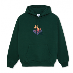SWEAT POLAR DAVE DOG HOODIE - DARK GREEN