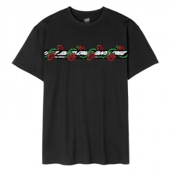 T-SHIRT SANTA CRUZ DRESSEN ROSES EVER-SLICK - BLACK