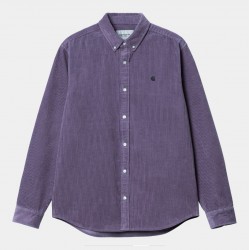 CHEMISE CARHARTT WIP MADISON CORD LS - GLASSY PURPLE