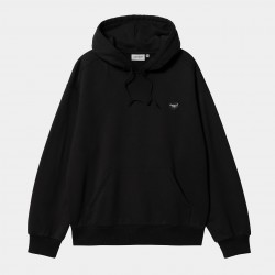 SWEAT CARHARTT WIP HOODED HEART PATCH - BLACK
