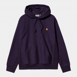 SWEAT CARHARTT WIP HOODED AMERICAN SCRIPT - CASSIS